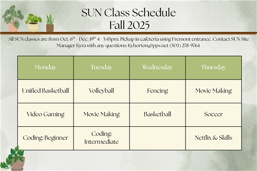 Schedule